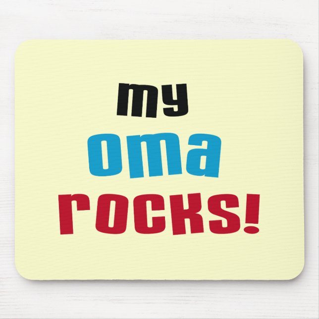 Mousepad Minhas T-shirts e presentes de Oma Rocks (Frente)