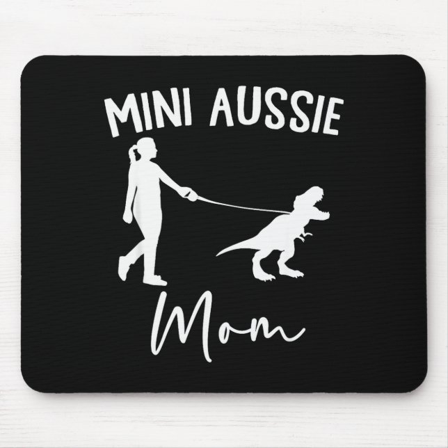 Mousepad Mini Aussie Mãe Cachorro Australian Shepherd Dinos (Frente)