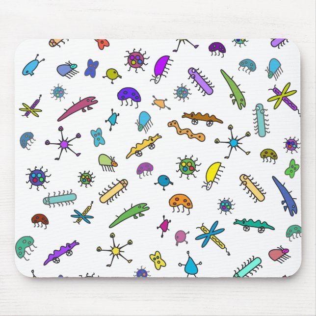 Mousepad Mini Bugs e Mini Beasts (Frente)