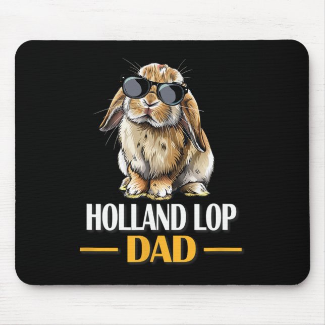 Mousepad Mini Holland Lop Pai Bunny Rabbit Lover (Frente)