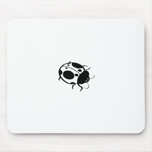 Mousepad Mini Preto e Branco Smilybug - (Frente)