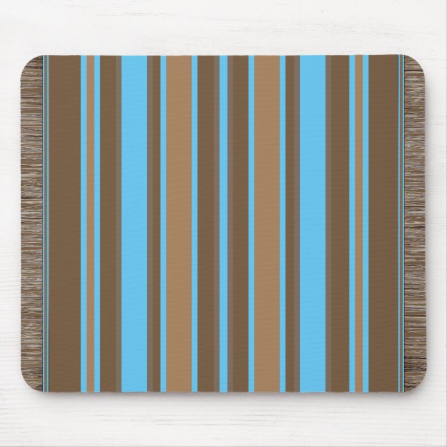 Mousepad Mini tapete estilo azul e marrom (Frente)