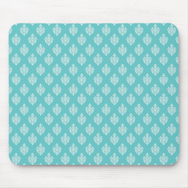 Mousepad Mini teste padrão azul do papel de parede do (Frente)