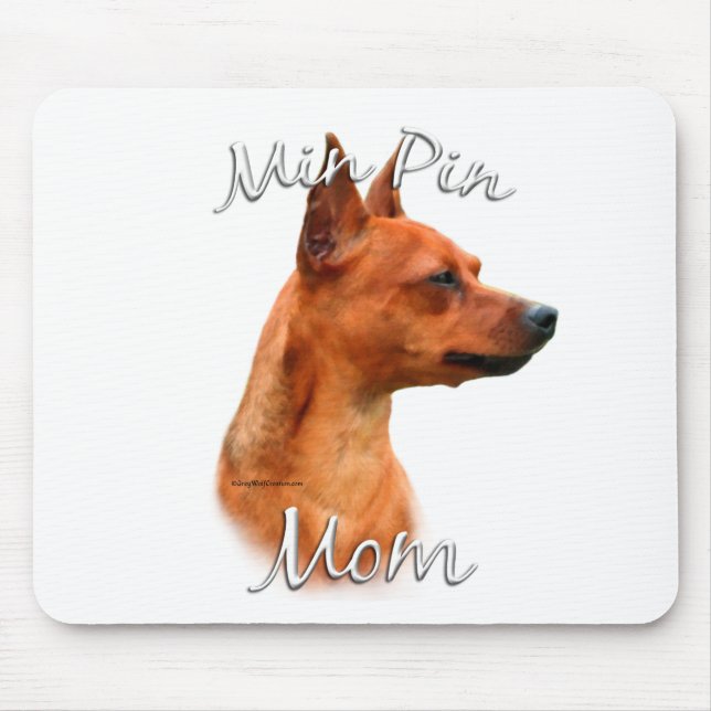 Mousepad Miniatura Pinscher (ferrugem) Mãe 2 (Frente)