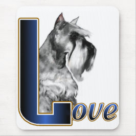 Mousepad Miniatura Schnauzer LOVE
