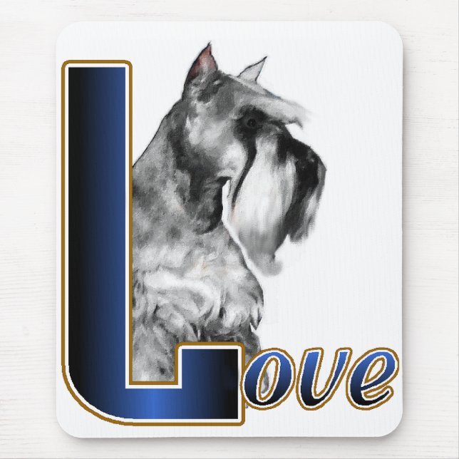 Mousepad Miniatura Schnauzer LOVE (Frente)