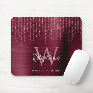 Mousepad Minigrama Rosa Dourada de Monograma