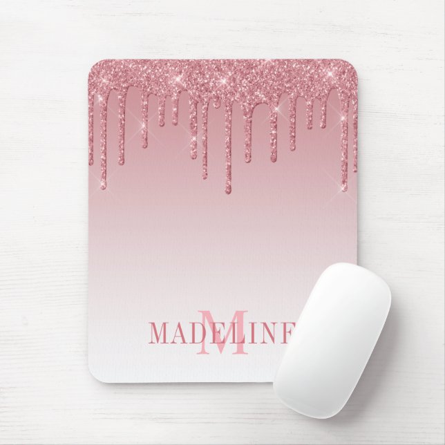 Mousepad Minigrama Rosa Rosa Moderna e Moçável (Com mouse)
