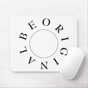 Mousepad Mínima citação de Tipografia Simples Preta e Branc