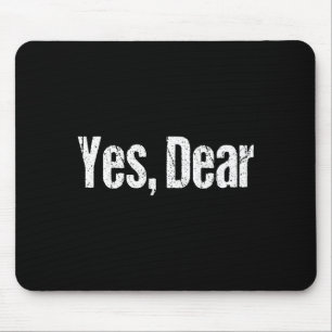 Mousepad Minimal Retro Sim Querido Marido Engraçado