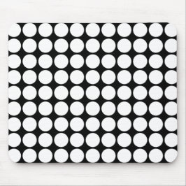 Mousepad Minimal White Dots on Solid Black Background