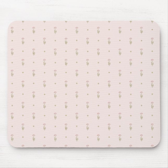 Mousepad Minimal Wildflower Pattern with Dots (Frente)