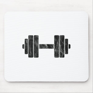Mousepad Minimalismo de Halteres - Levantamento de Peso e C