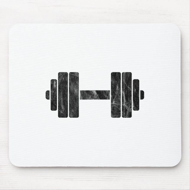 Mousepad Minimalismo de Halteres - Levantamento de Peso e C (Frente)