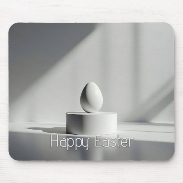 Mousepad Minimalist Easter Egg on Modern Pedestal (Frente)