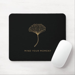 Mousepad Minimalista com Citação Zen de Folha de G