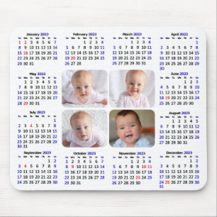 Mousepad Minimalista de Foto Personalizada do Calendário 20