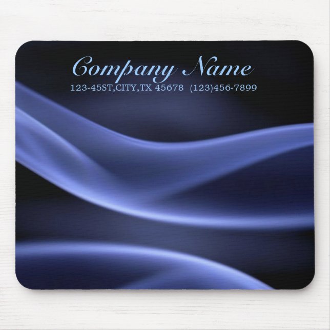 Mousepad minimalista moderno dos azuis marinhos pretos (Frente)