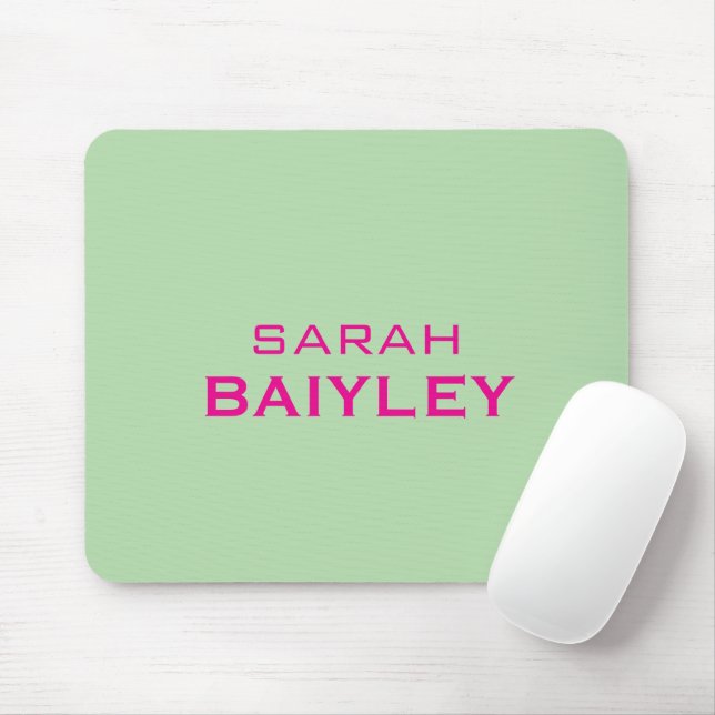Mousepad Minimalista nome personalizado moderno  (Com mouse)