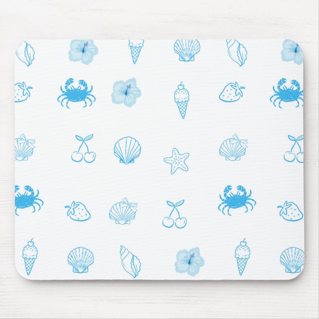 Mousepad Minimalista Praia Grega (Frente)