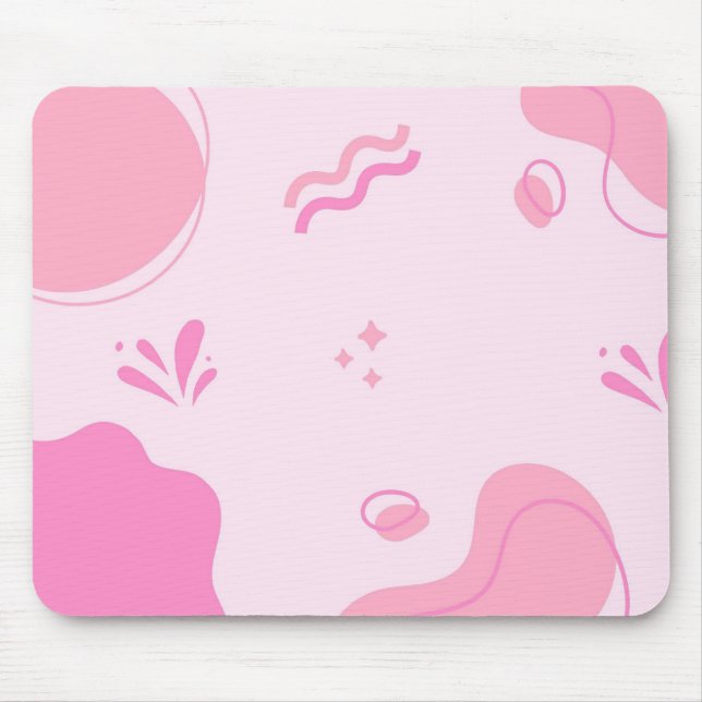 Mousepad Minimalista rosa Abstrato moderno (Frente)