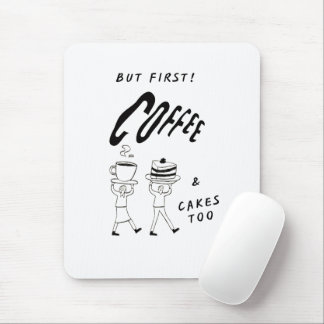 Mousepad Minimalista Simples Elegante Divertido Fofo Café
