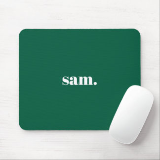 Mousepad Minimalista texto personalizado negrito verde