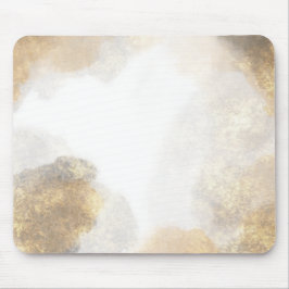 Mousepad Mínimo branco e Ouro mármore
