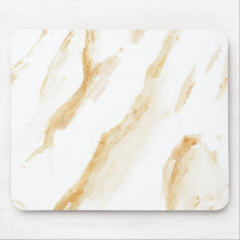 Mousepad Mínimo branco e Ouro mármore