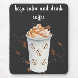 Mousepad Mínimo de café preto e branco