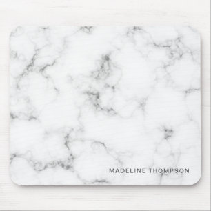 Mousepad Mínimo de Marble de Nome Personalizado