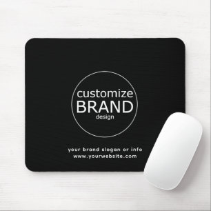 Mousepad Mínimo de preto e branco corporativo