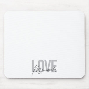 Mousepad Minneapolis de amor moderno, simples, urbano, lega
