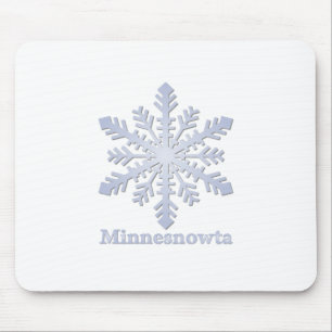 Mousepad Minnesnowta Blue Snowflake
