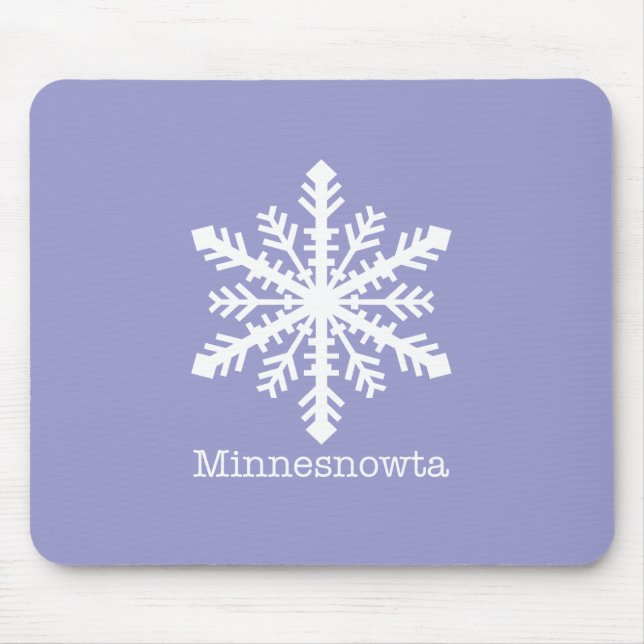 Mousepad Minnesnowta Snowflake (Frente)