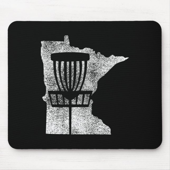 Mousepad Minnesota Disc Golf Estado Com Cesto Gráfico Distr (Frente)