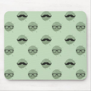 Mousepad Mint Hipster Mustaches