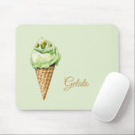 Mousepad Mint Ice Cream Gelato Birthday<br><div class="desc">Mint Ice Cream Gelato Birthday</div>