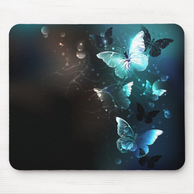 Mousepad Mint Night Butterflies (Frente)