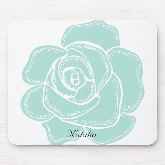 Mousepad Mint Rosa Floral (Frente)