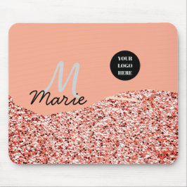 Mousepad minúscula azul adicionar texto do logotipo obrigad