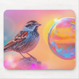 Mousepad Minúscula colorida e bolha arco-íris