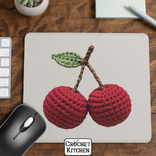 Mousepad Minúscula Girly Crochet Red Cherry Summer