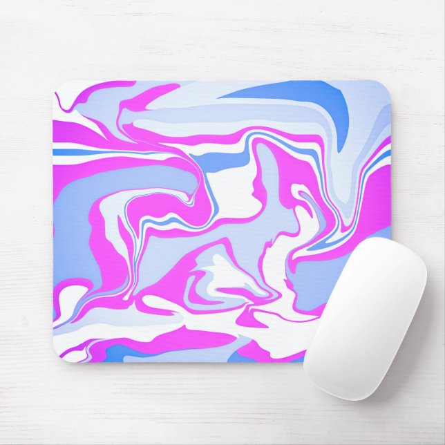 Mousepad Mira rosa e azul (Com mouse)