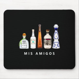 Mousepad Mis Amigos Tequila Funny Cinco De Mayo Par Mexican