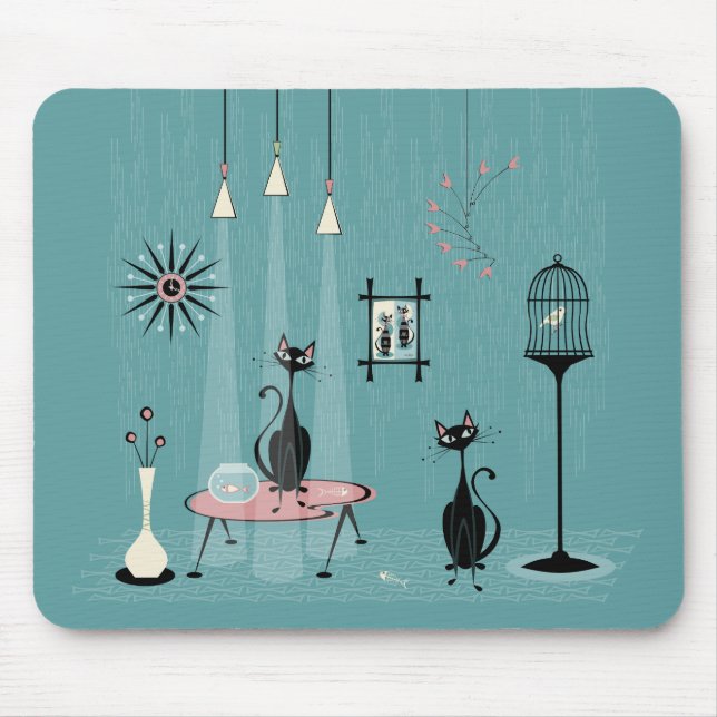 Mousepad Mischefe de Meio século / Cat Red Handed II B (Frente)