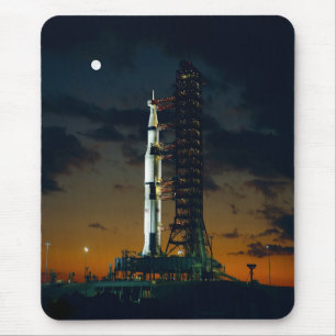 Mousepad Missão colorida legal da lua de Apollo no