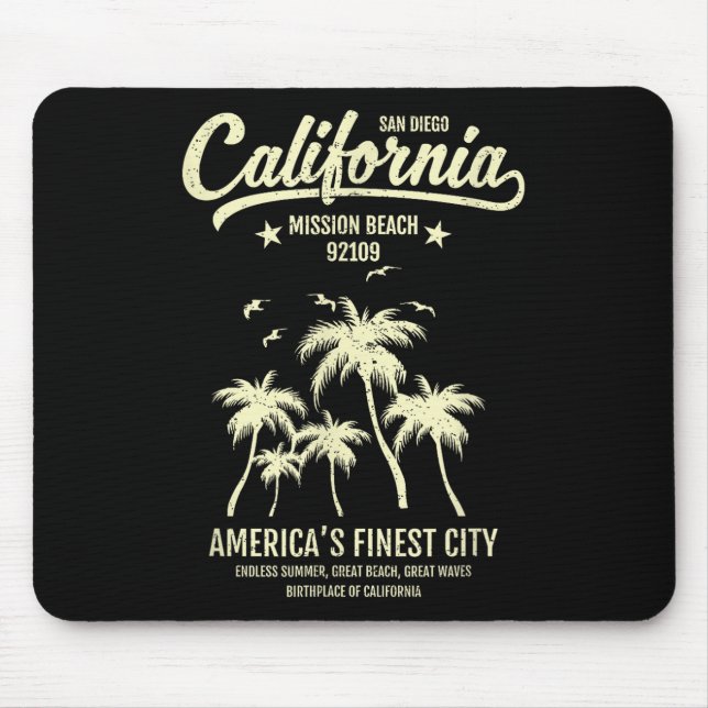 Mousepad Mission Beach Ca 92109 Summer Vacation San Diego C (Frente)