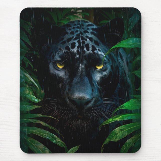Mousepad Misteriosa Design da selva de pântano preto (Frente)