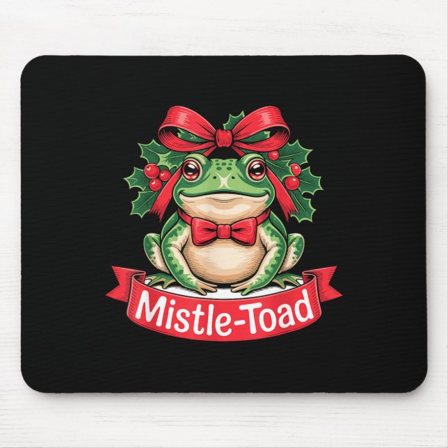 Mousepad Mistle-toad Funny Christmas Toad Pun  (Frente)